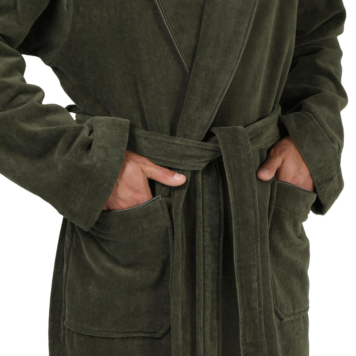 SCHALKRAGENMANTEL HOMEWEAR - Grün, Textil (XLnull) - MÖVE