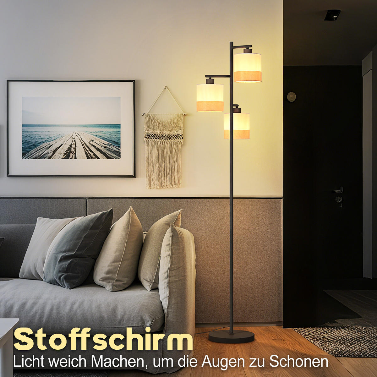 STEHLAMPE Stellume 25/14/158 cm - Weiß, Metall (25/14/158cm) - ZMH