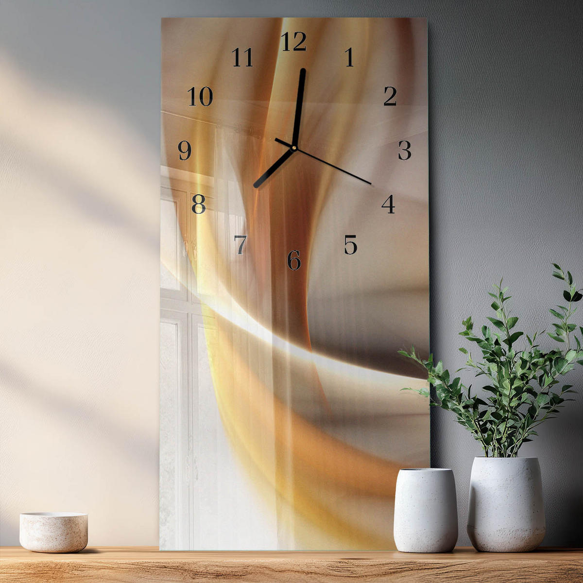 WANDUHR 60x30 cm - Horizont - Multicolor, Glas (30/60/0.4cm) - TULUP