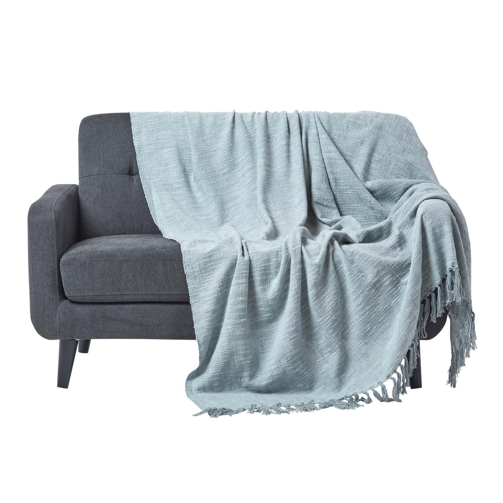 ÜBERWURF Nirvana Slub 225/255 cm, 100% Baumwolle - Grau, Textil (225/225cm) - Homescapes
