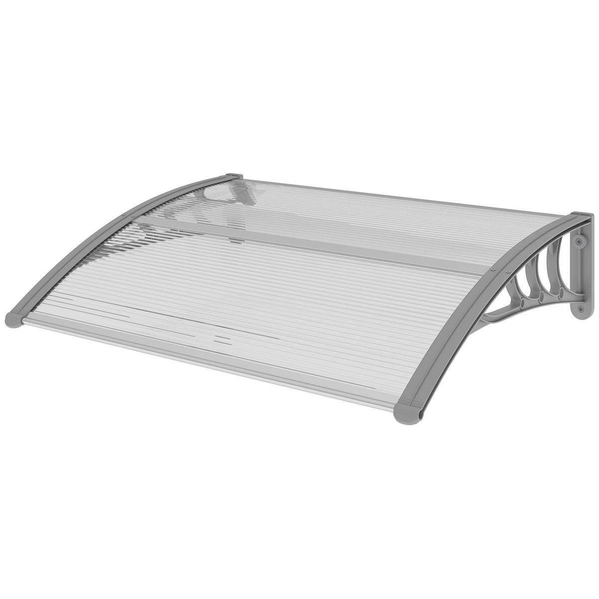 VORDACH DE-07496 wetterbeständig mit UV-Schutz Silber - Silberfarben, Kunststoff (75/23/100cm) - ComfortXL