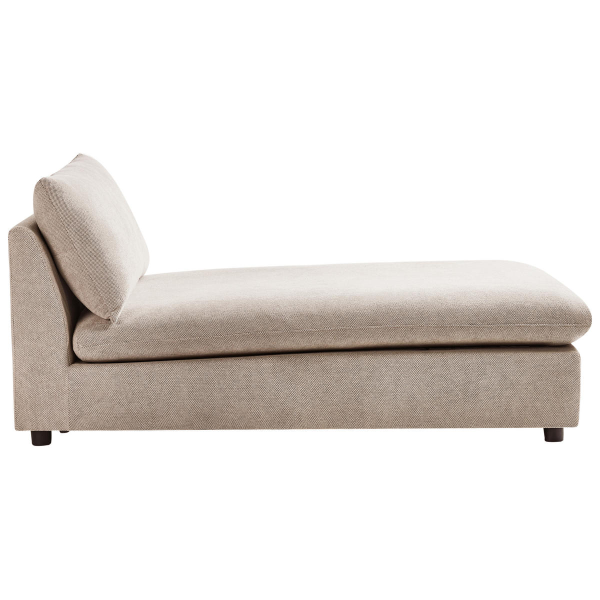 ČALOUNĚNÉ LEHÁTKO CHAISE LONGUE Látka Taupe Vizille - béžová/šedohnědá, textil (80/60/160cm) - Beliani