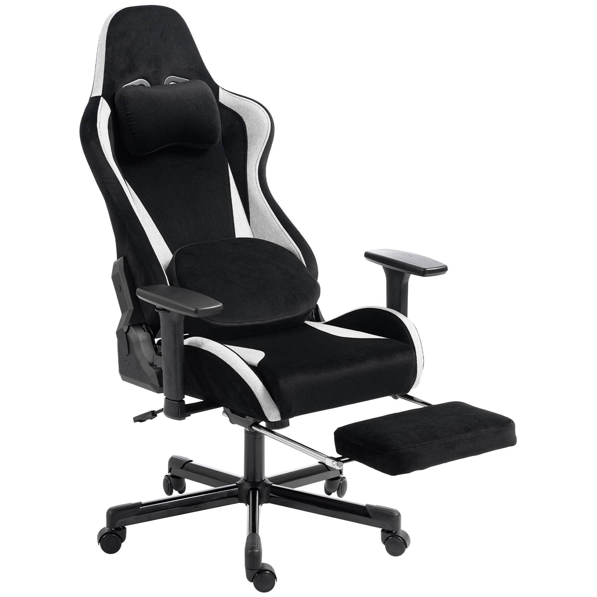 Homcom Gaming-Stuhl Schwarz 73x137.5x70.5 cm