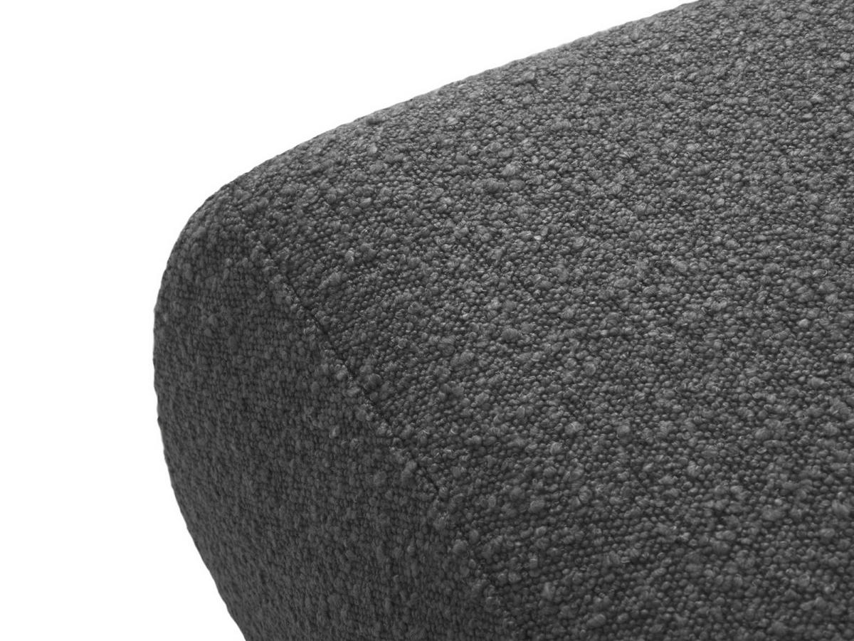 POUF Molino aus Boucle dunkelgrau - Dunkelgrau, Textil (100/36/100cm) - Micadoni