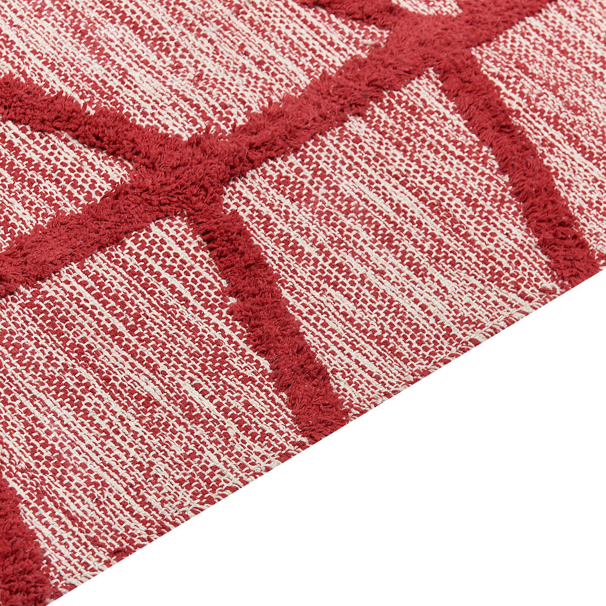 KURZFLOR-TEPPICH Sivas 150/80 cm - Rot, Textil (80/150cm) - Beliani