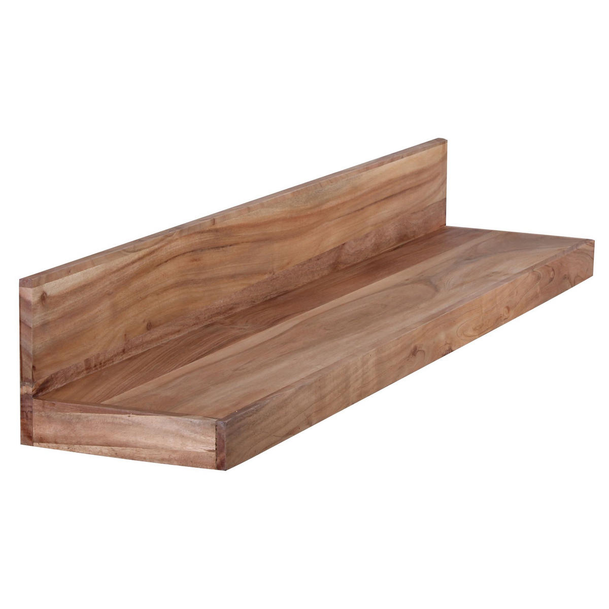 WANDREGAL MUMBAI Massivholz Hängend Landhausstil, Akazie 110x24x17 cm - Akaziefarben, Holz (110/17/24cm) - KADIMA DESIGN