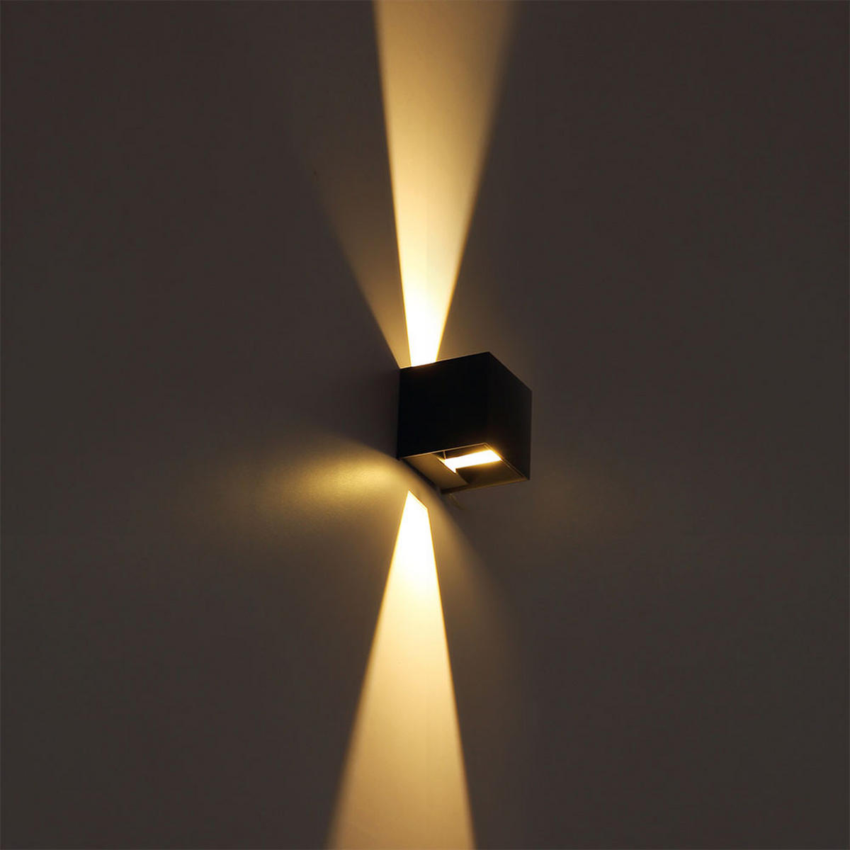 LED WANDLEUCHTE Aluminium Anthrazit - Anthrazit, Metall (10/10/10cm) - Globo Lighting