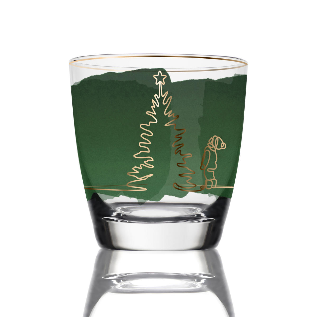 WINDLICHT 3er Set Christmas Classic, Glas, Bunt - Multicolor, Glas (7/10.5/7cm) - Goebel