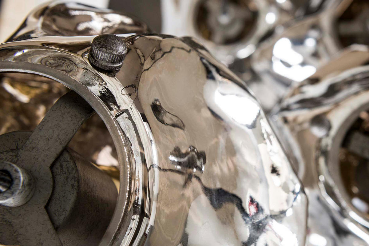 HÄNGELAMPE EDESSA Silber Glas - Silberfarben, Glas (50/50/150cm) - KAWOLA