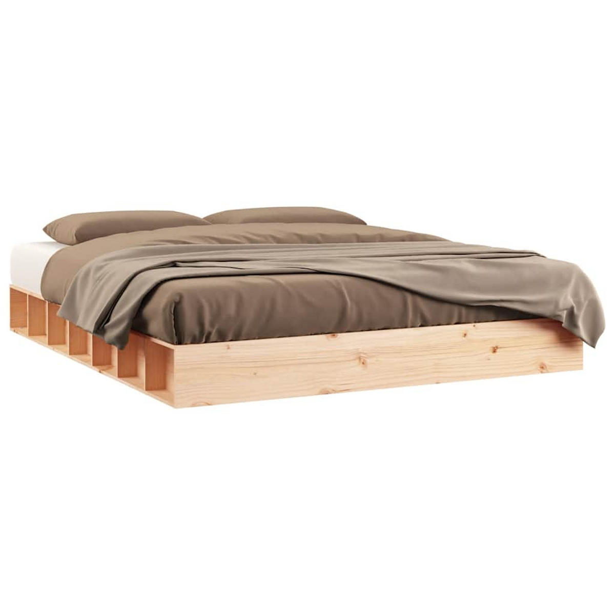 MASSIVHOLZBETT 150x200 cm - Braun, Holz - furnicato
