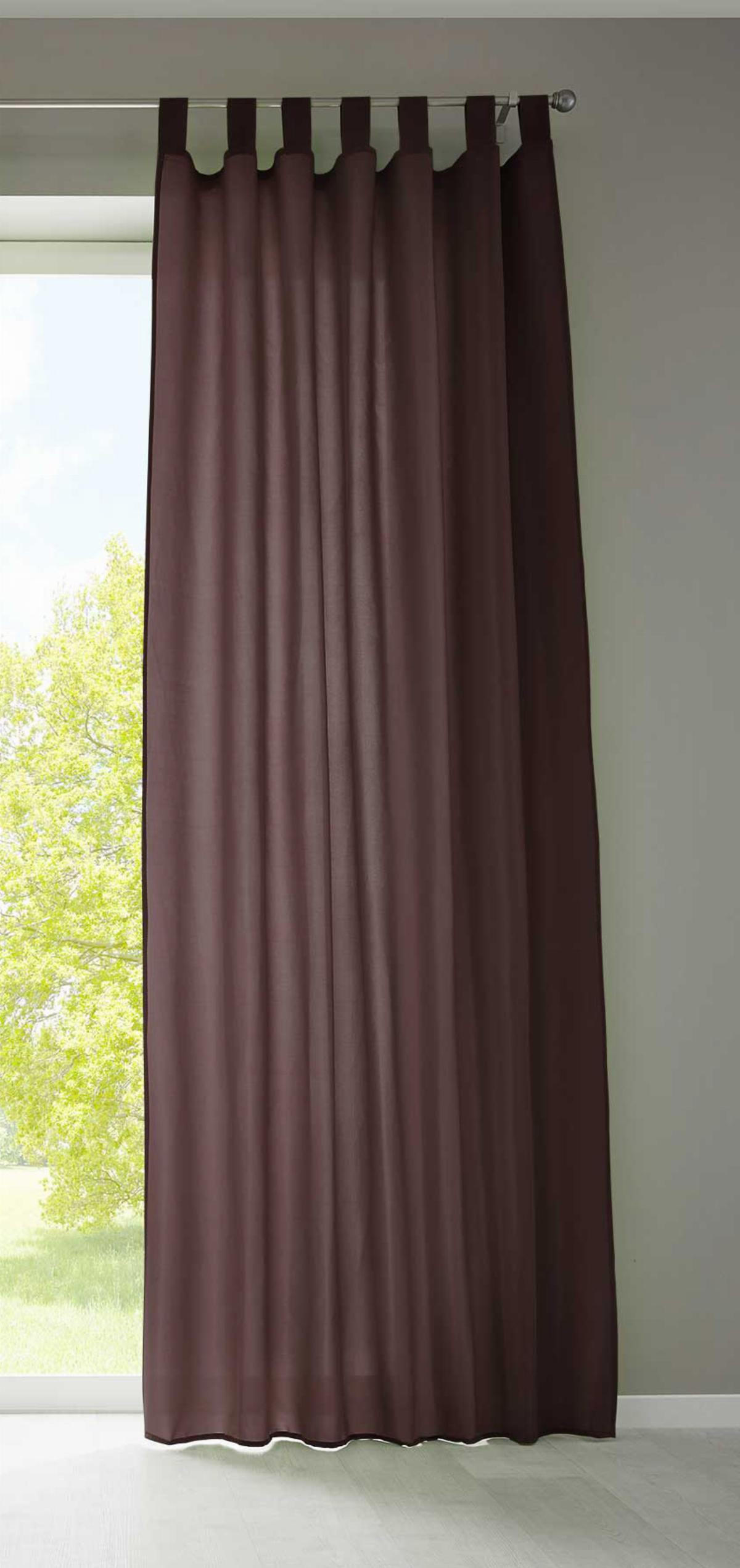VORHANG POTSDAM HxB 225x140 cm Braun - Braun, Textil (140/225cm) - Gardinenbox