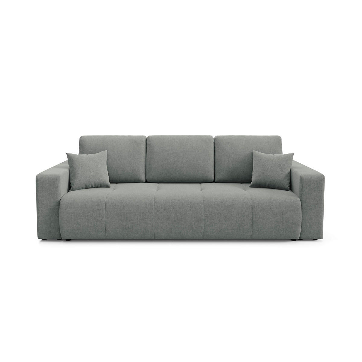 SOFA Giulia 3 Sitzplätze Grau - Grau, Holz (244/82/102cm) - Petits-meubles