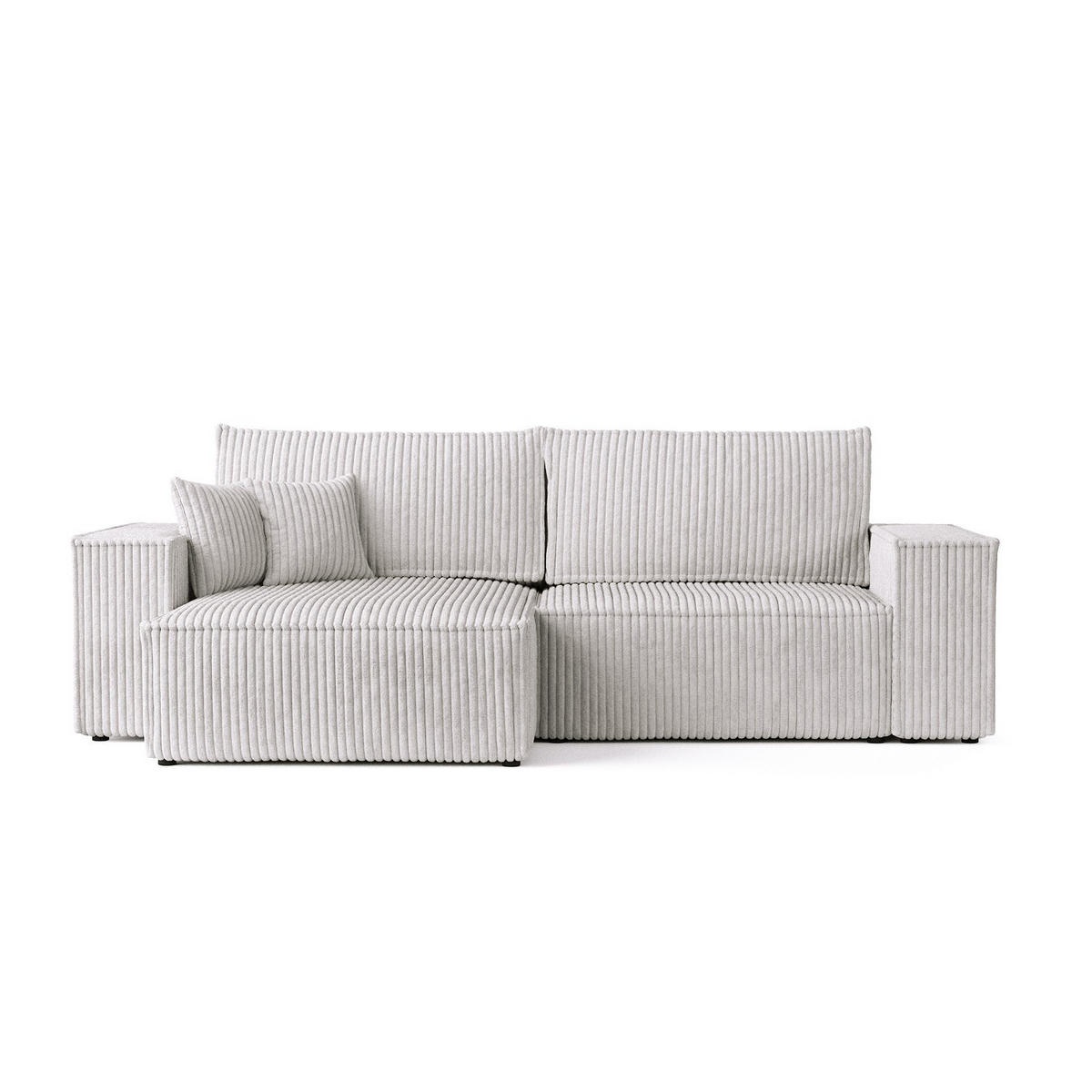 ROHOVÁ SEDAČKA CAVO, textil, Šedá - šedá/černá, dřevo/kompozitní dřevo (255/148cm) - AltaBeds