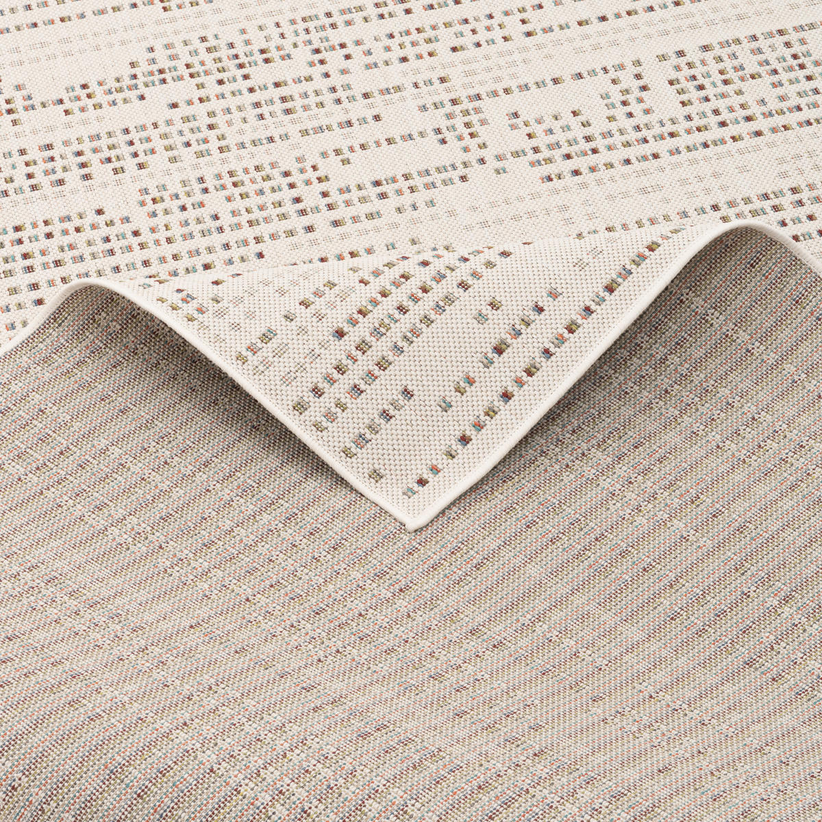 IN & OUTDOOR TEPPICH FLACHGEWEBE CAMPUS PIXEL - Beige, Textil (80/150cm) - Pergamon