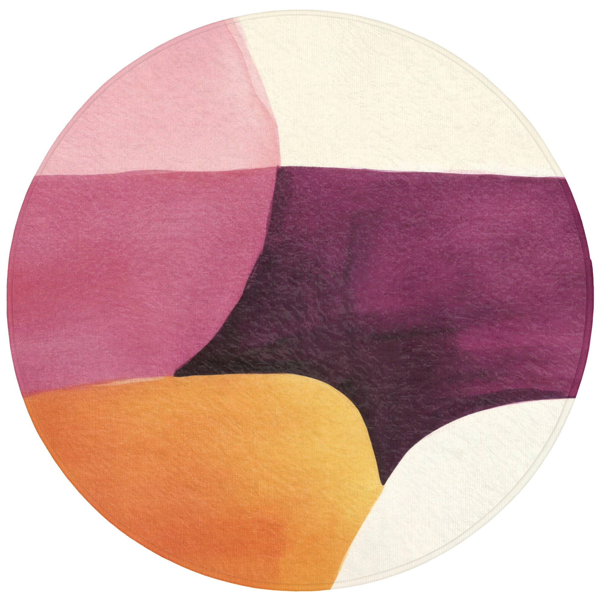 KOUPELNOVÁ PŘEDLOŽKA Tvary - abstraktní - barevné 70x70 cm - terakotová, textil/plast (70/70cm) - OnlyWow