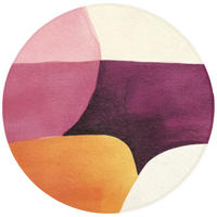 KOUPELNOVÁ PŘEDLOŽKA Tvary - abstraktní - barevné 70x70 cm - terakotová, textil/plast (70/70cm) - OnlyWow
