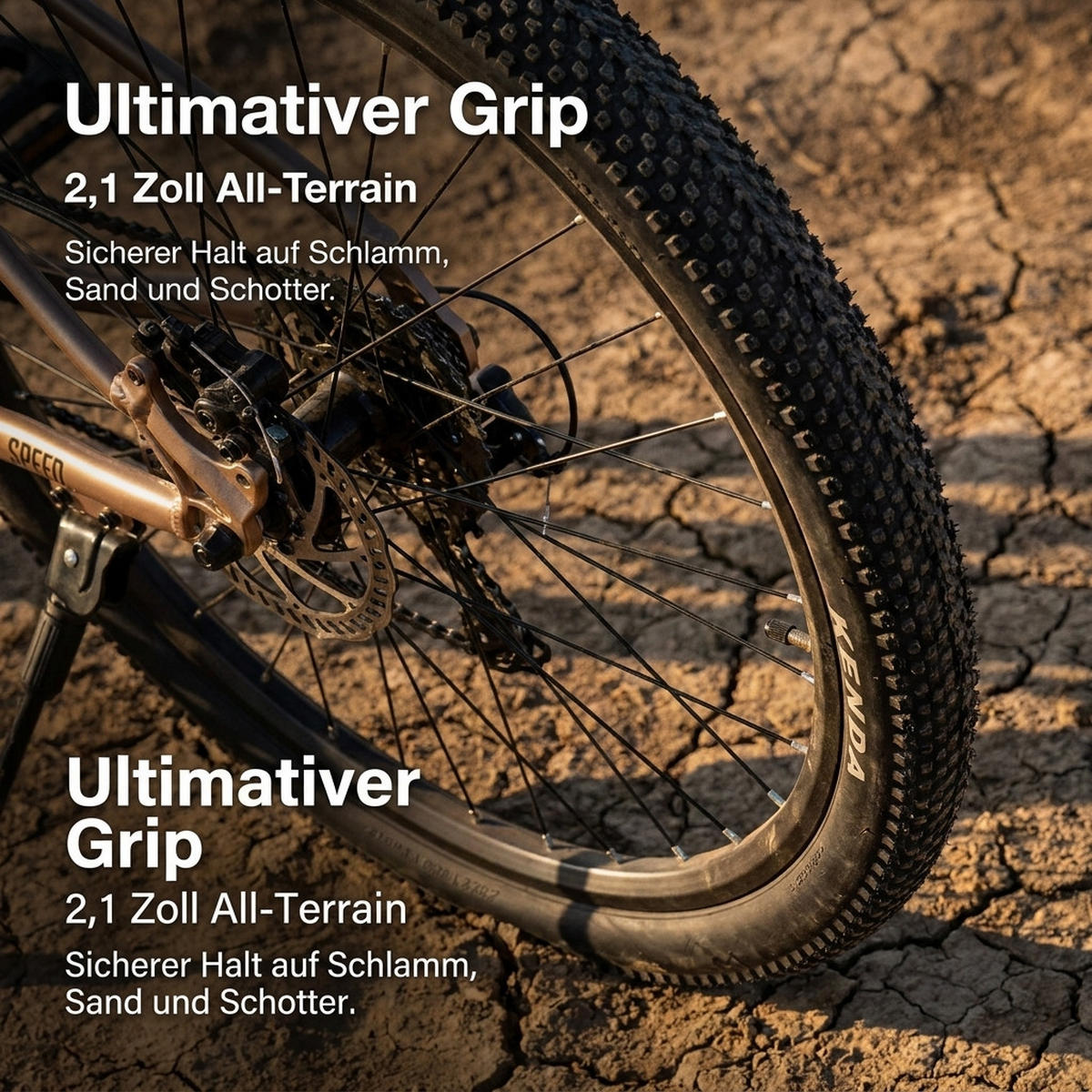 MOUNTAINBIKE 26 Zoll Braun – Hydraulische Scheibenbremsen – 1x9 Gangschaltung – Aluminiumlegierung - Braun, Metall (20cm) - Oxeza