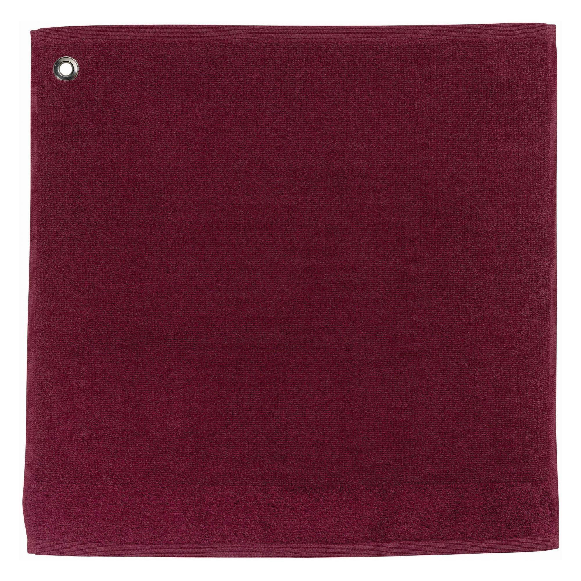 HANDTUCH MIT ÖSE Curl weinrot 50 x 50 cm - Weinrot, Textil (50/50cm) - Winkler
