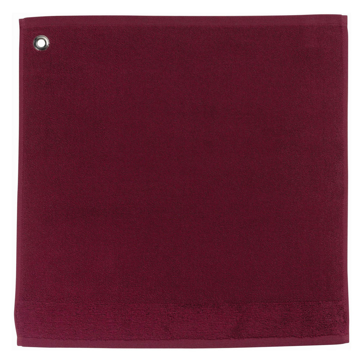 HANDTUCH MIT ÖSE Curl weinrot 50 x 50 cm - Weinrot, Textil (50/50cm) - Winkler