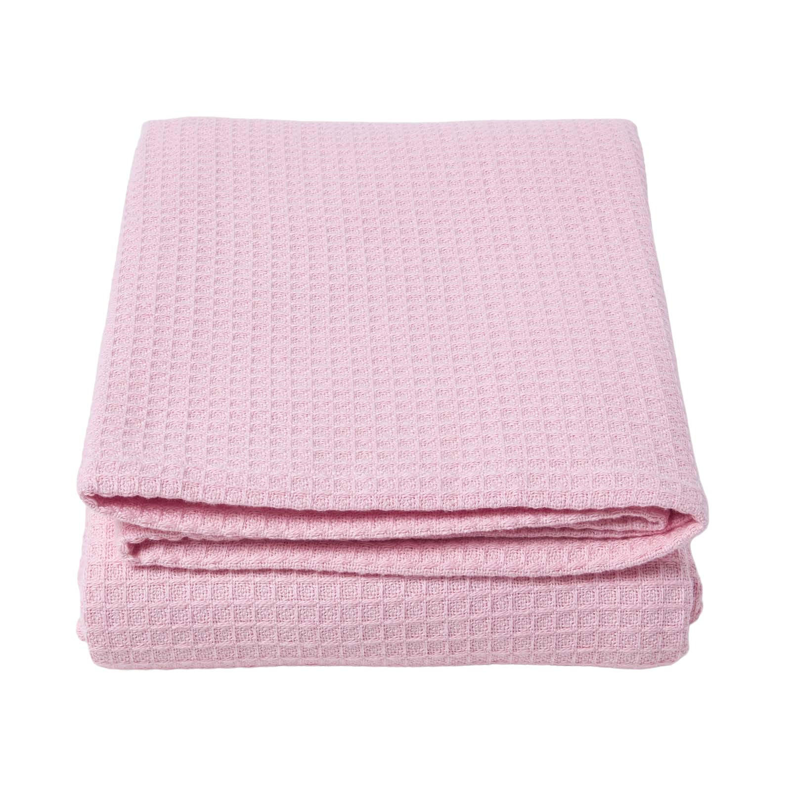 BIO-WOHNDECKE Waffelpiqué 230/280 cm - Rosa, Textil (280/230cm) - Homescapes