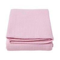 BIO-WOHNDECKE Waffelpiqué 230/230 cm - Rosa, Textil (228/228cm) - Homescapes