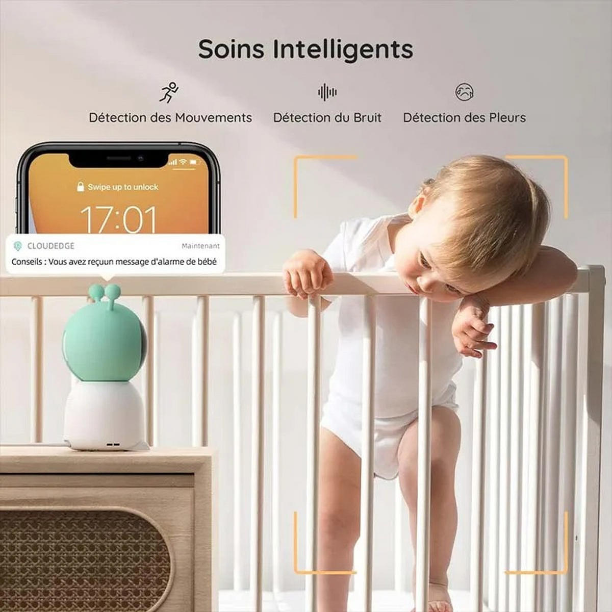 BABYPHONE 2K 5-Zoll Nachtkamera, Grün - Grün, Kunststoff - Kaket