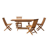 GARTENMÖBEL-SET 3-tlg Capri Braun aus Akazie - Braun, Holz - Tikamoon