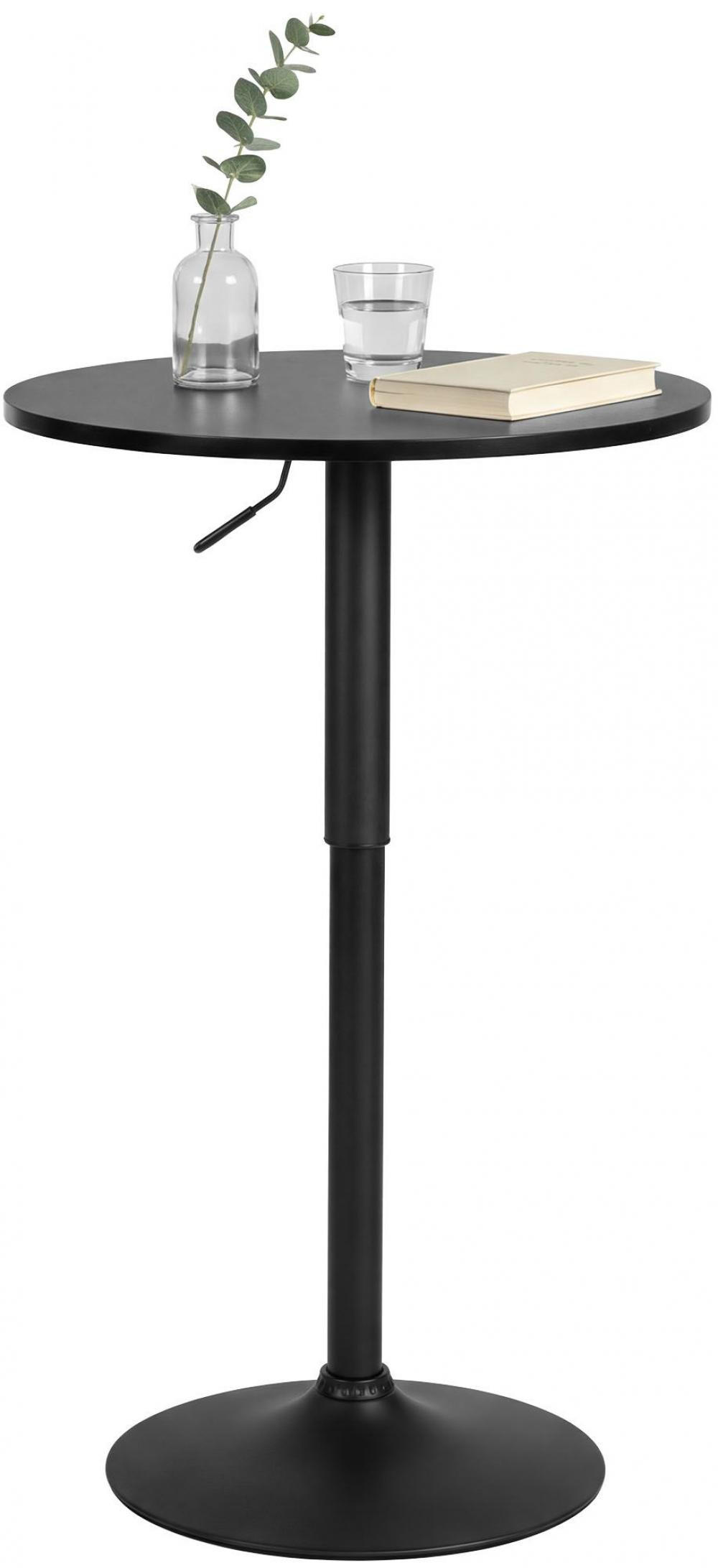 STEHTISCH rund 60 cm Holz schwarz/schwarz - Schwarz, Holz/Metall (60/60/85cm) - CLP