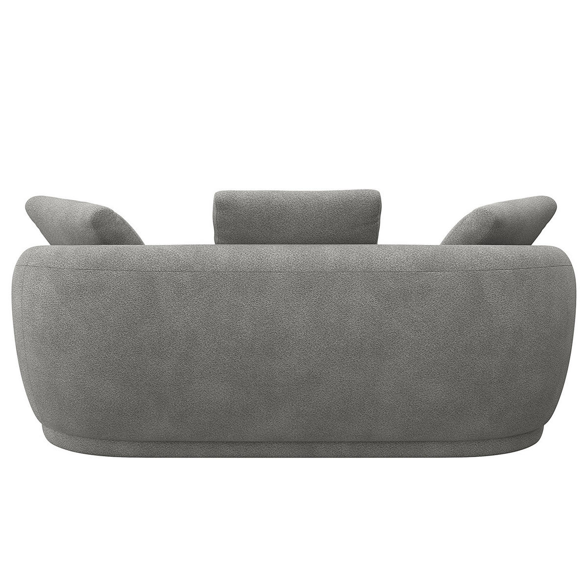 2,5-SITZER SOFA - Grau, Textil (186/74/102cm) - home24