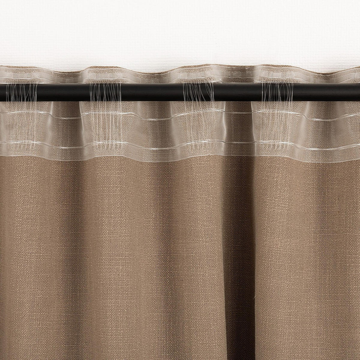 FERTIGVORHANG 140x280cm mocca - Mokka, Textil (140/280cm) - Dekoria