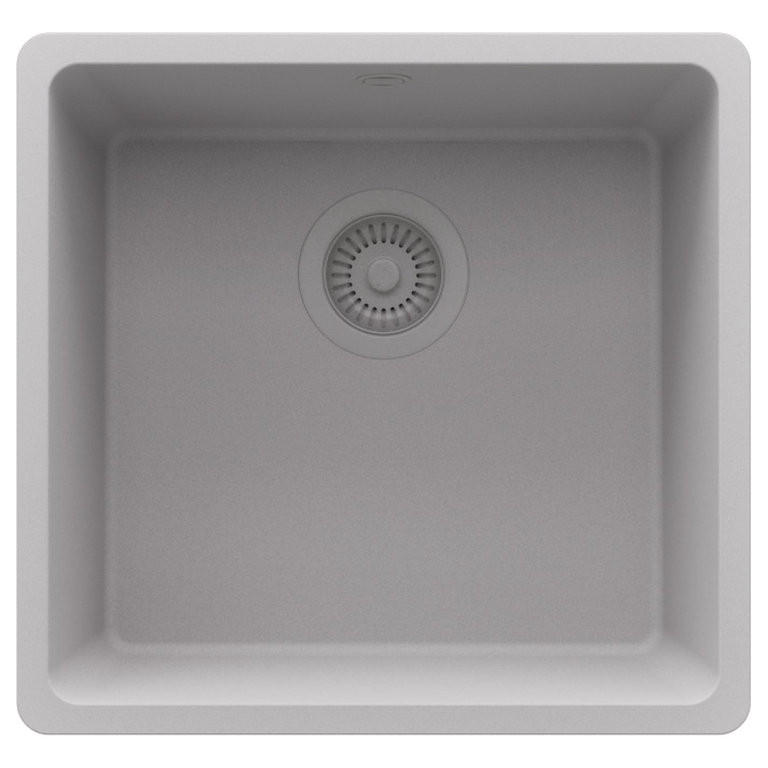 UNTERBAUSPÜLE GRANIT Venedig Easy, 2-er set Grau 46/44 cm 1 Becken + Ablauf-Set ab 50er Unterschrank - Grau, Kunststoff (46/20/44cm) - Primagran