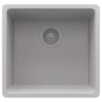 UNTERBAUSPÜLE GRANIT Venedig Easy, 2-er set Grau 46/44 cm 1 Becken + Ablauf-Set ab 50er Unterschrank - Grau, Kunststoff (46/20/44cm) - Primagran