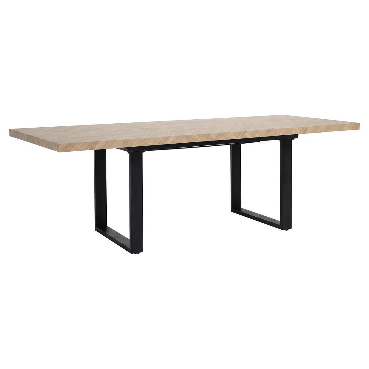 JÍDELNÍ STŮL Axis, obdélníkový, rozkládací, 160–240 cm, dubová barva - černá/barva dubu, kov (90/160/75cm) - Beautysofa
