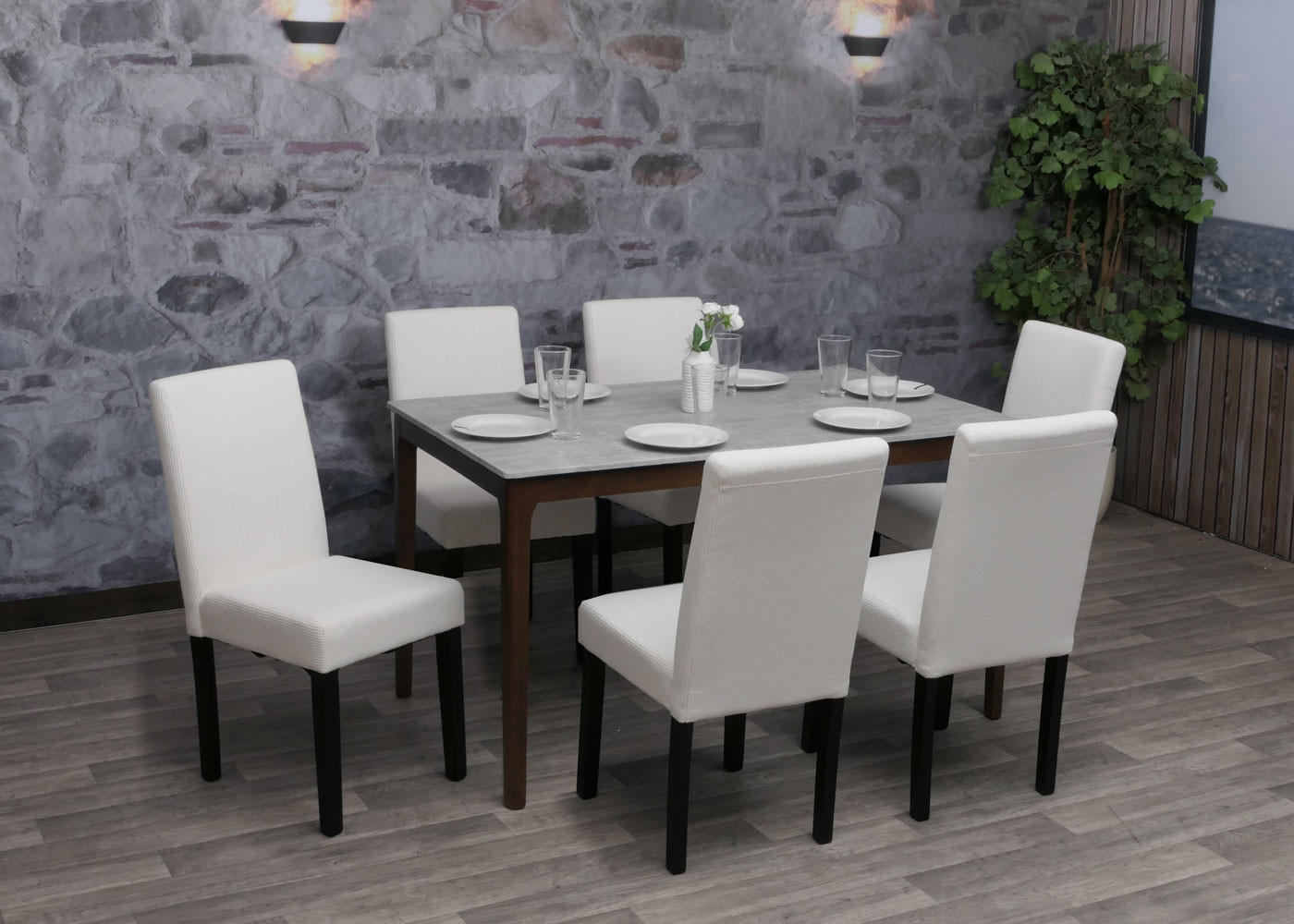 ESSZIMMERSTUHL Cremeweiß 2er-Set - Weiß, Textil (42/90/50cm) - MCW