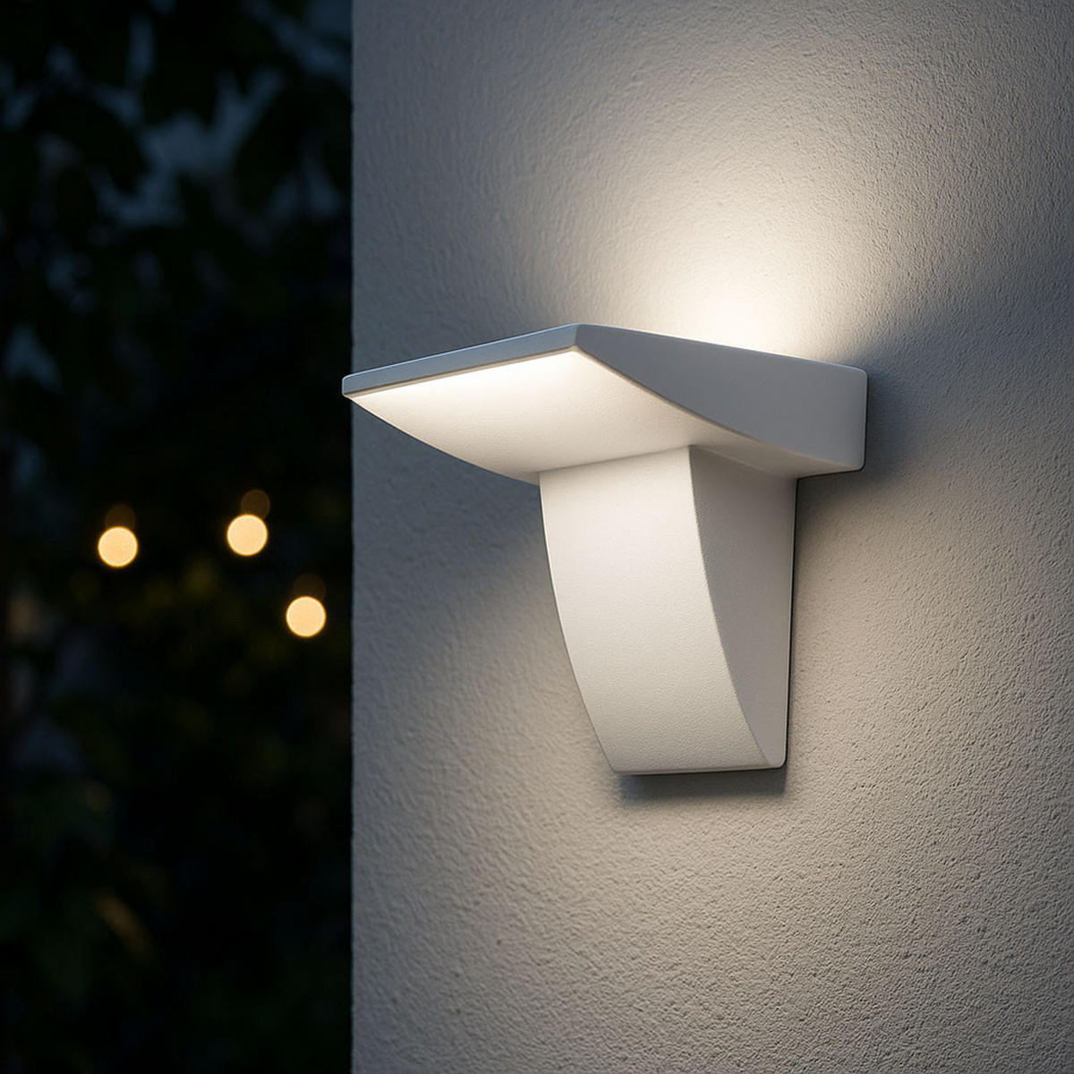 LED AUSSEN-WANDLEUCHTE Fontela Weiß - Weiß, Metall (14/17.5/24cm)