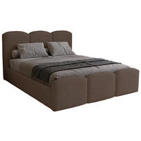 POLSTERBETT mit Bettkasten 180x200 Capri, Boucle, Braun - Braun, Holz/Textil (180/200cm) - Emporius