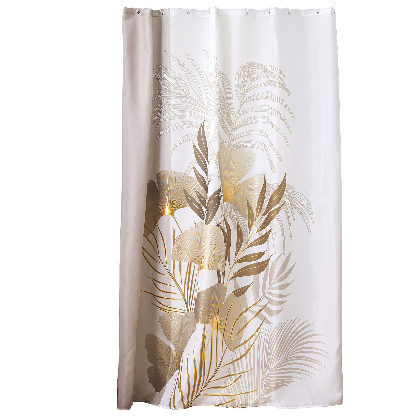 DUSCHVORHANG mit Haken Auxane 180/200 cm - Beige, Textil (180/200cm) - Douceur d´intérieur