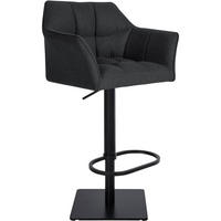 BARHOCKER Filz Anthrazit - Anthrazit/Schwarz, Textil/Metall (64/88/45cm) - CLP