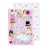 GRUSSKARTE Hochzeit - Ja ich will in Bunt - 17 x 11,5cm - Multicolor, Papier (11.5/0.2cm) - Blond Amsterdam