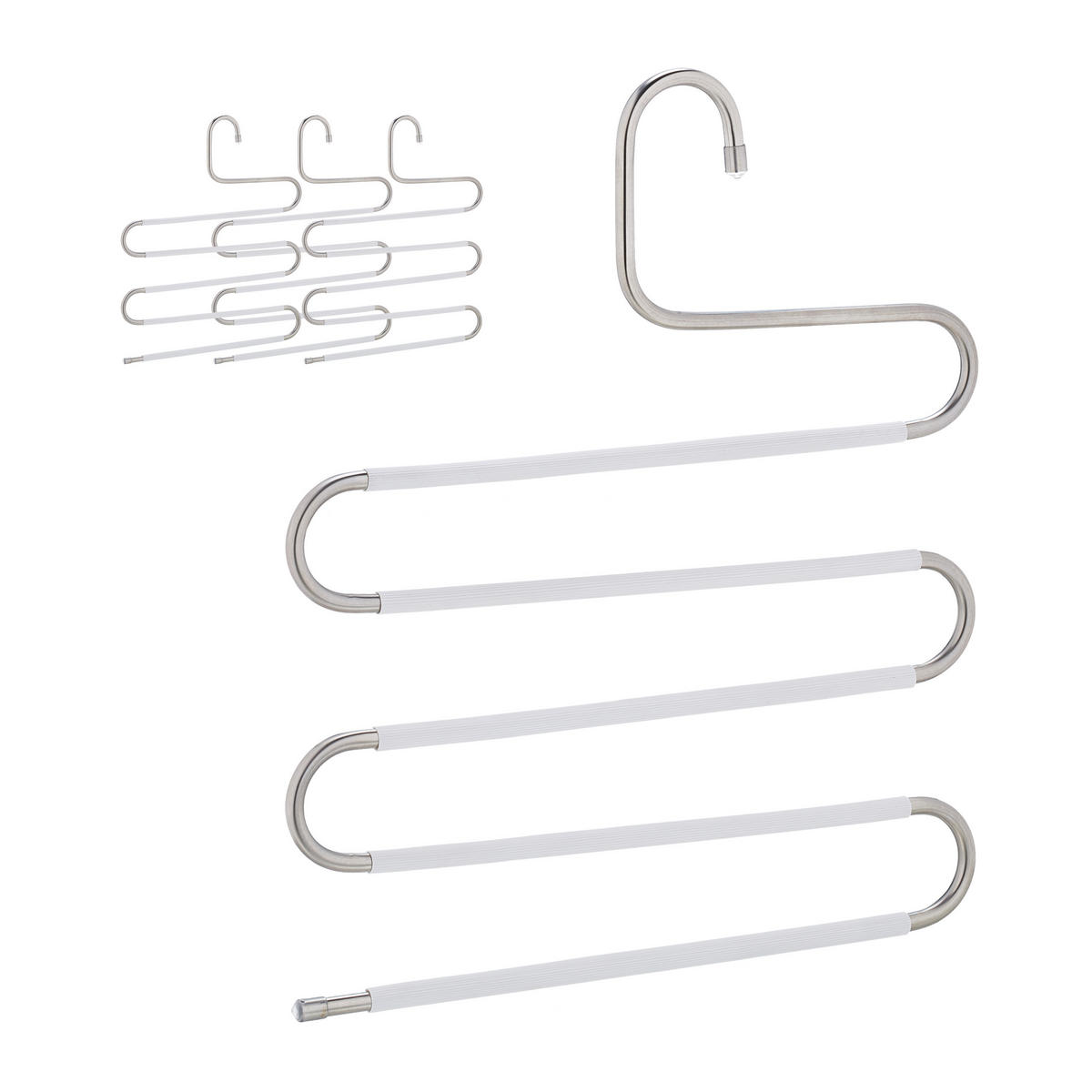 4XVEČNAMENSKI hlačnik - večbarvno, kovina/umetna masa (32.5/38/1cm) - Relaxdays