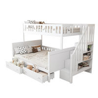 ETAGENBETT 90/200 cm in Weiß mit Stauraum, Schubladen und Sicherheitsleiter - Weiß, Holz (90/200cm) - OKMYHOME