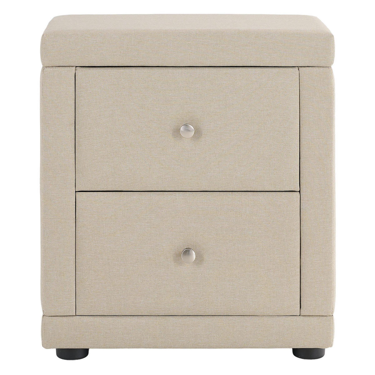 NACHTTISCH beige mit 2 Schubladen - Beige, Textil (47/54/29cm) - Homestyle4u
