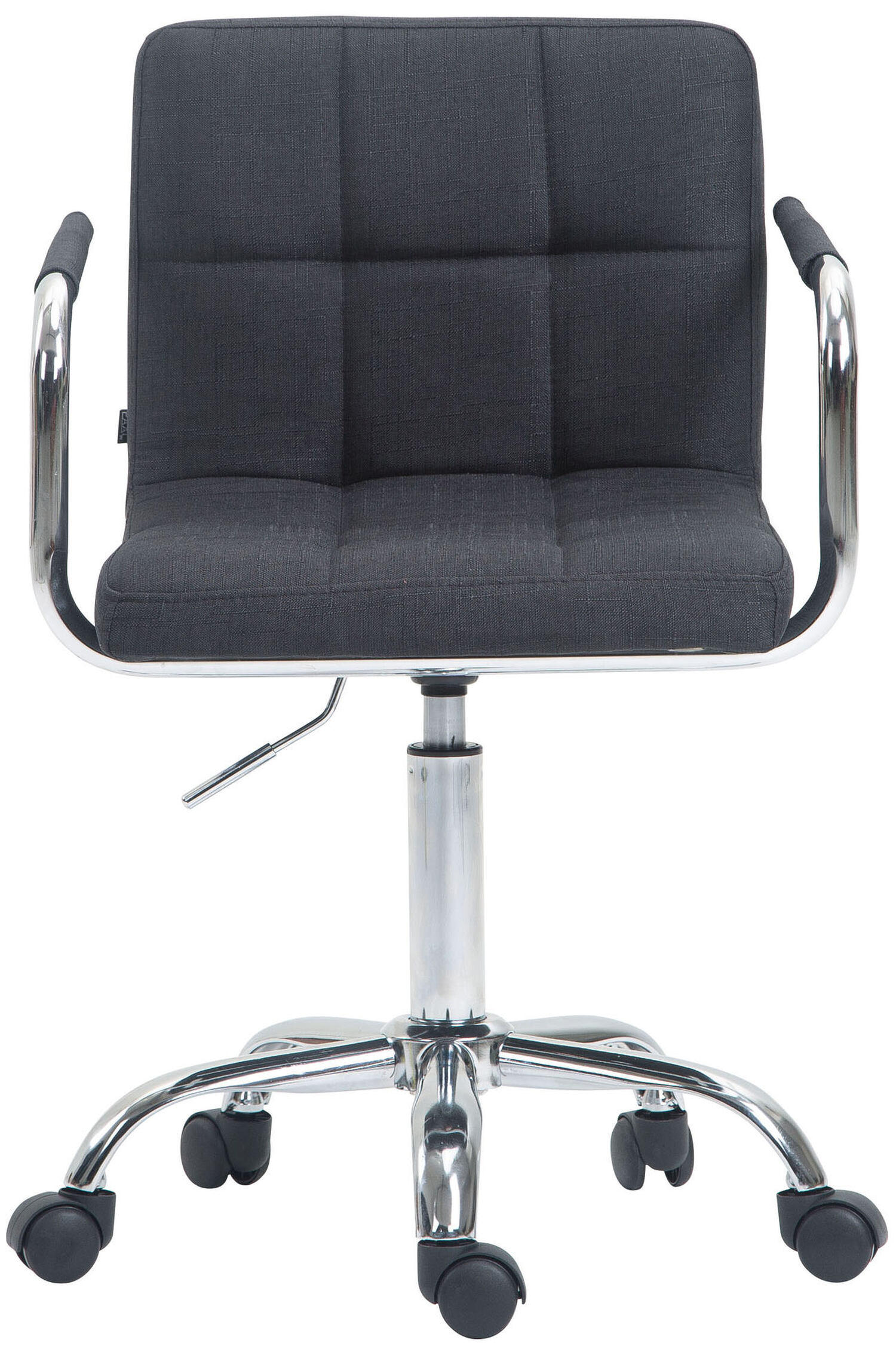 BÜROSTUHL Luca, Stoff Dunkelgrau - Dunkelgrau, Textil/Metall (52/88/44cm) - TPFLiving