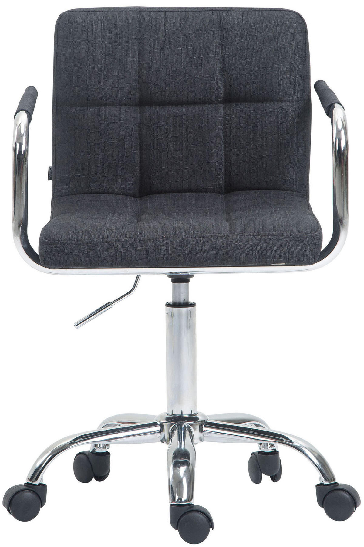 BÜROSTUHL Luca, Stoff Dunkelgrau - Dunkelgrau, Textil/Metall (52/88/44cm) - TPFLiving