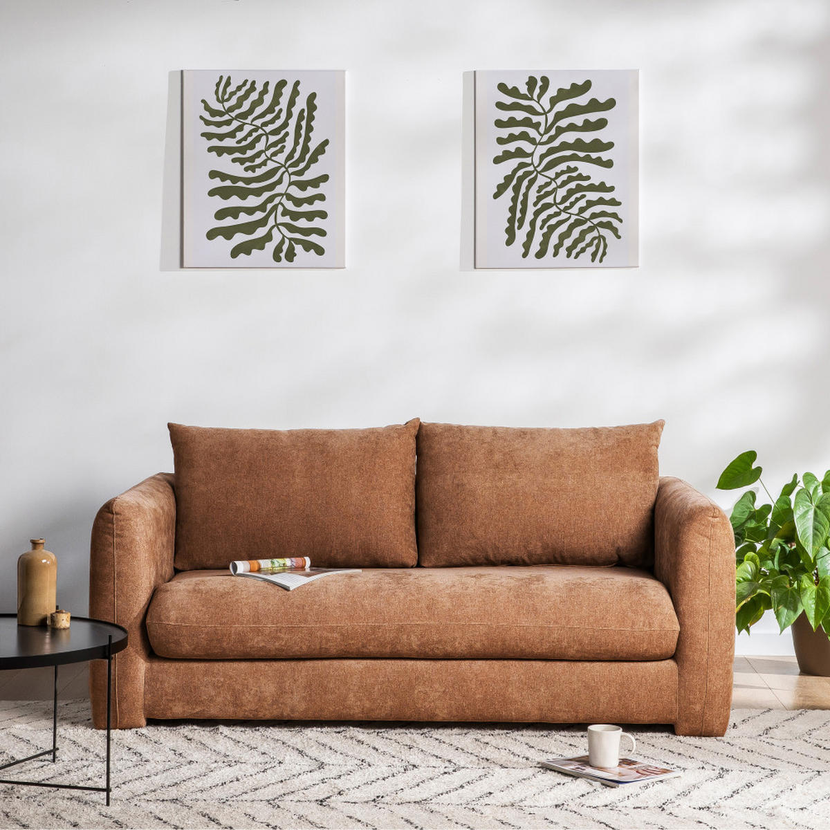 BETTSOFA - Terrakotta - Terracotta, Textil (175/79/99cm) - Drawer