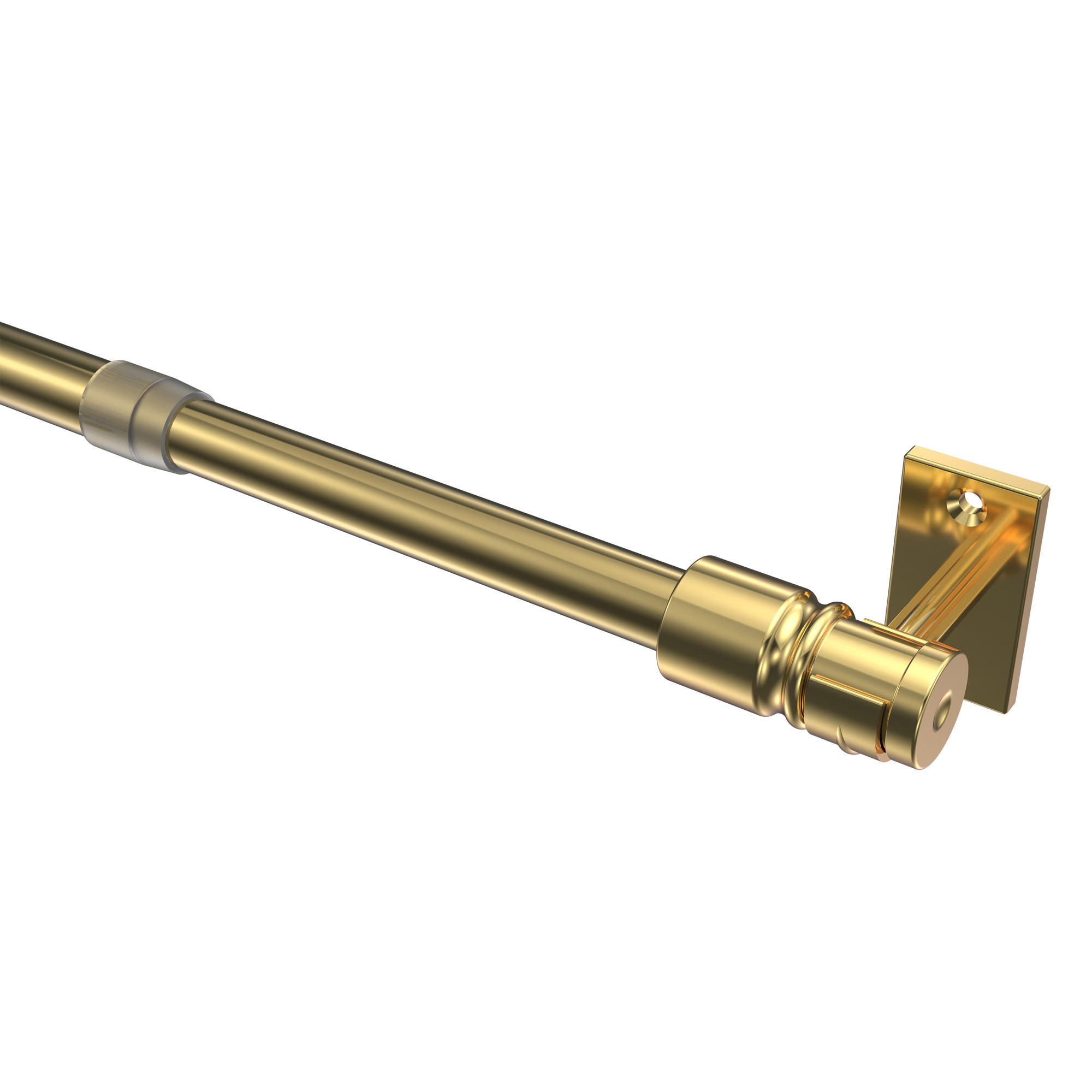SCHEIBENSTANGE / CAFÉHAUSSTANGE Sora 135-225 cm, 12 / 10 mm Ø, Messing-farbig - Messingfarben, Kunststoff/Metall (3.5/3.2/225cm) - INTERDECO