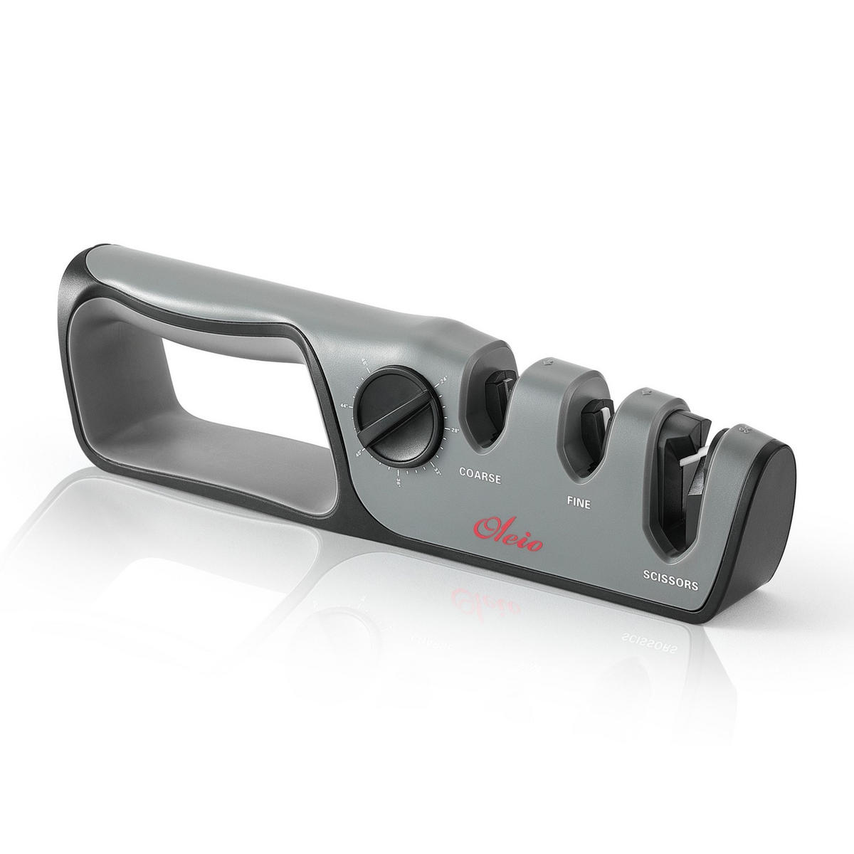 MESSERSCHÄRFER 2-STUFEN 12–24° - Grau, Keramik/Kunststoff - Oleio