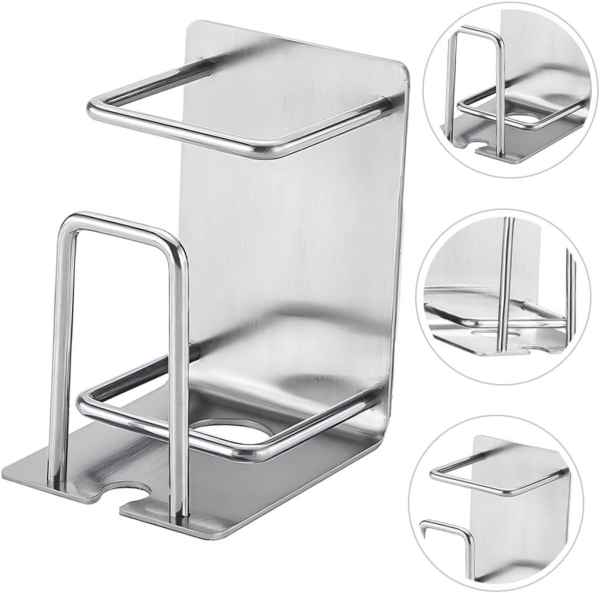 ZAHNBÜRSTENHALTER , Set mit 2 Mundspülbecherhaltern - Silberfarben, Metall (8.2/5.5/6.5cm) - BELZ