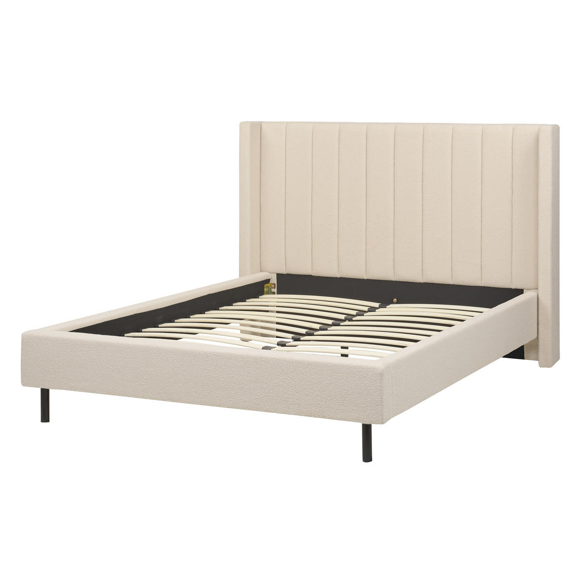 POLSTERBETT mit Lattenrost 140/200 cm Beige Villette - Beige, Textil (140/200cm) - Beliani