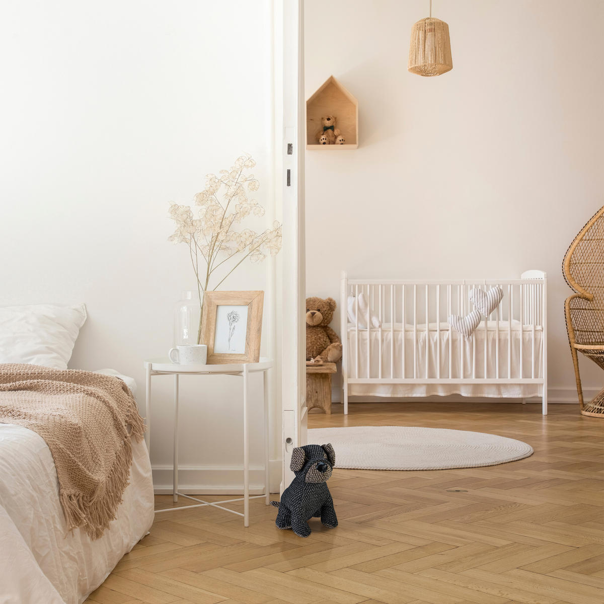 DÖRRSTOPP Grå Brun Hund sandfylld - Grå, Textil/Naturmaterial (18/22cm) - Relaxdays